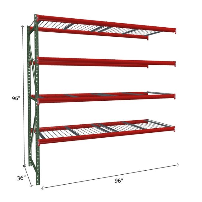 Estantería industrial adicional FastRak con plataforma de malla de alambre