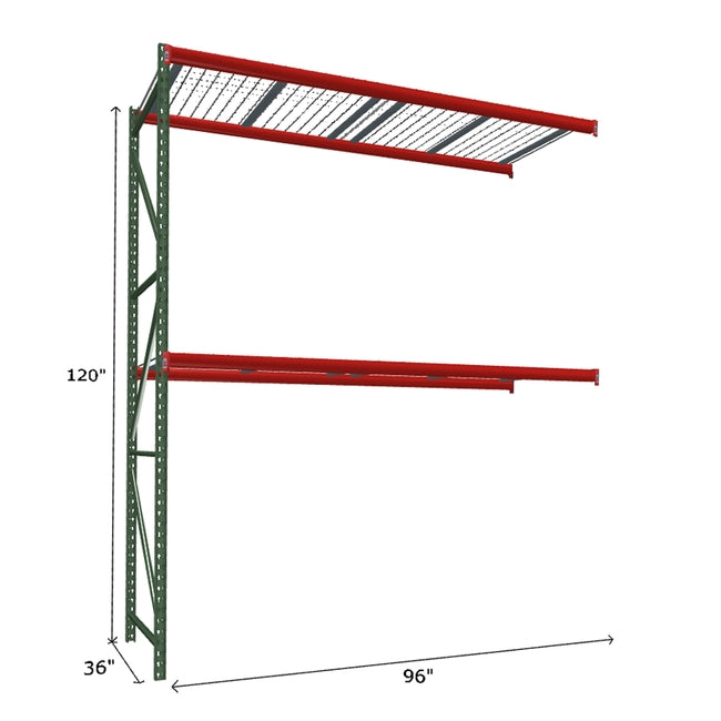 Estantería industrial adicional FastRak con plataforma de malla de alambre