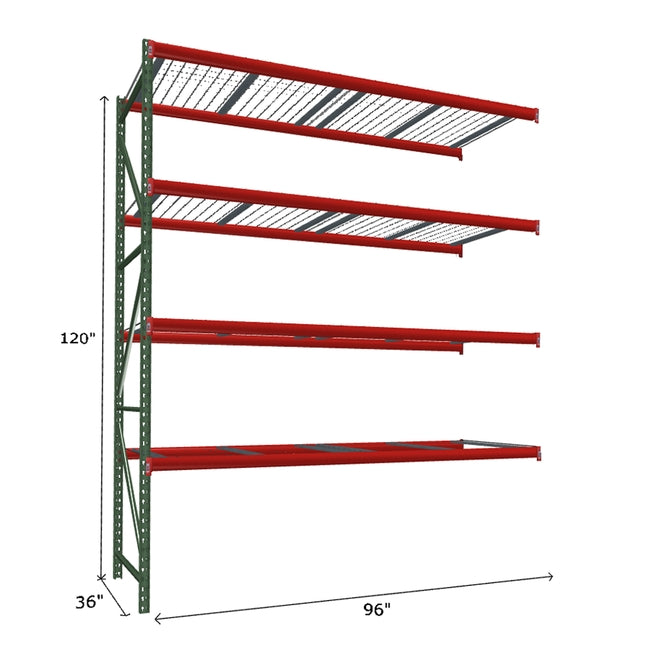 Estantería industrial adicional FastRak con plataforma de malla de alambre