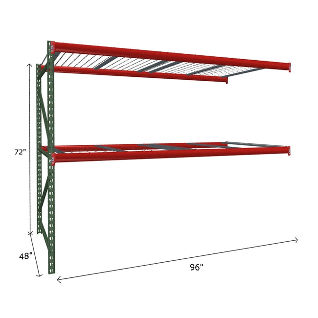 Estantería industrial adicional FastRak con plataforma de malla de alambre