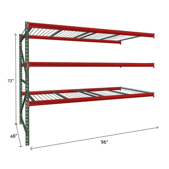 Estantería industrial adicional FastRak con plataforma de malla de alambre