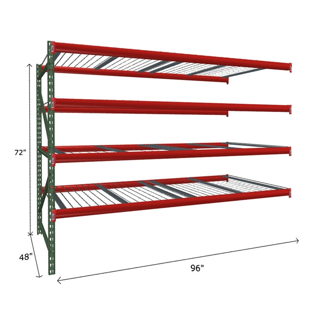 Estantería industrial adicional FastRak con plataforma de malla de alambre