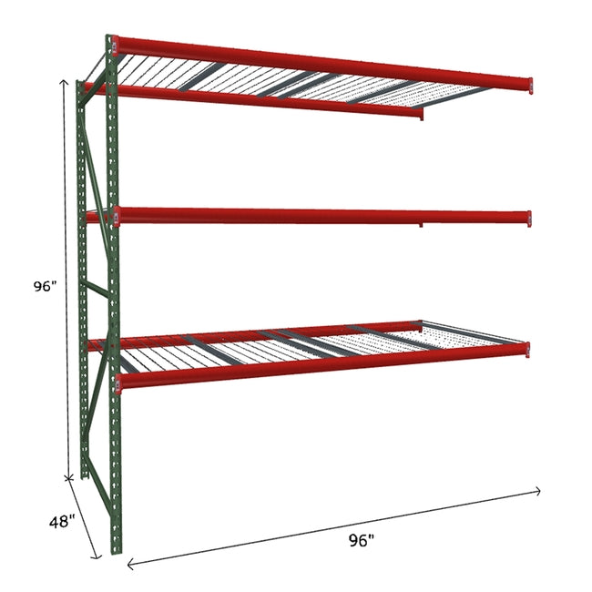 Estantería industrial adicional FastRak con plataforma de malla de alambre