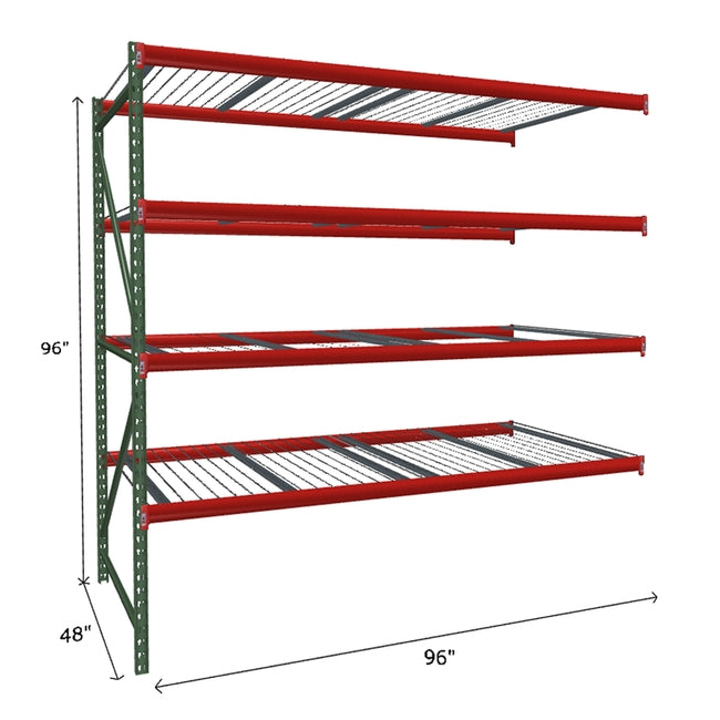 Estantería industrial adicional FastRak con plataforma de malla de alambre