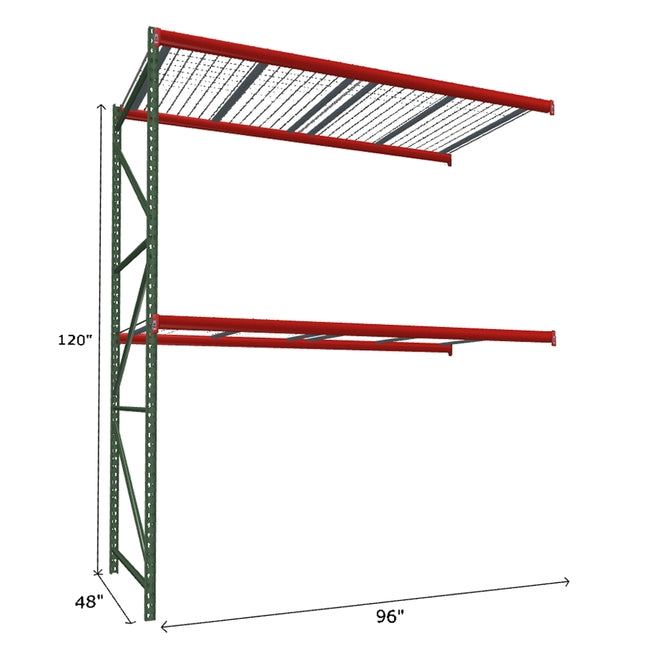 Estantería industrial adicional FastRak con plataforma de malla de alambre