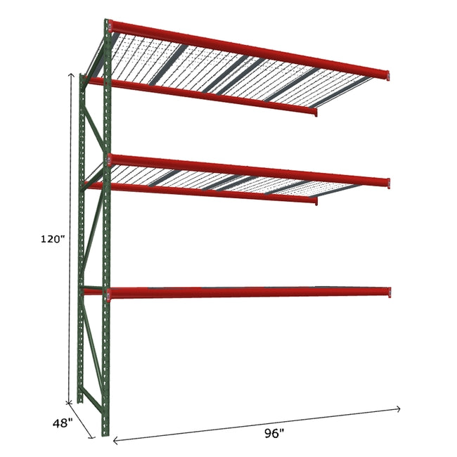 Estantería industrial adicional FastRak con plataforma de malla de alambre