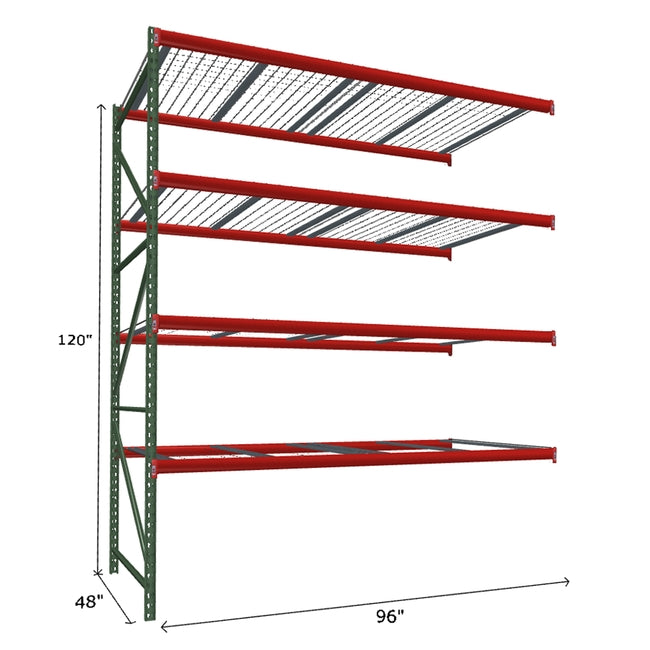 Estantería industrial adicional FastRak con plataforma de malla de alambre