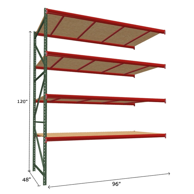 Industrial Shelving Add-on Unit with Particle Board Decking