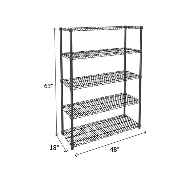 NSF Certified Black Wire Shelving Starter Unit