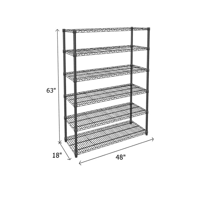 NSF Certified Black Wire Shelving Starter Unit