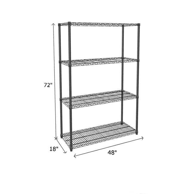 NSF Certified Black Wire Shelving Starter Unit