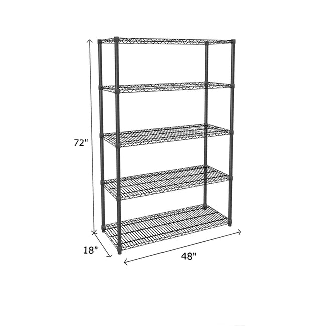 NSF Certified Black Wire Shelving Starter Unit