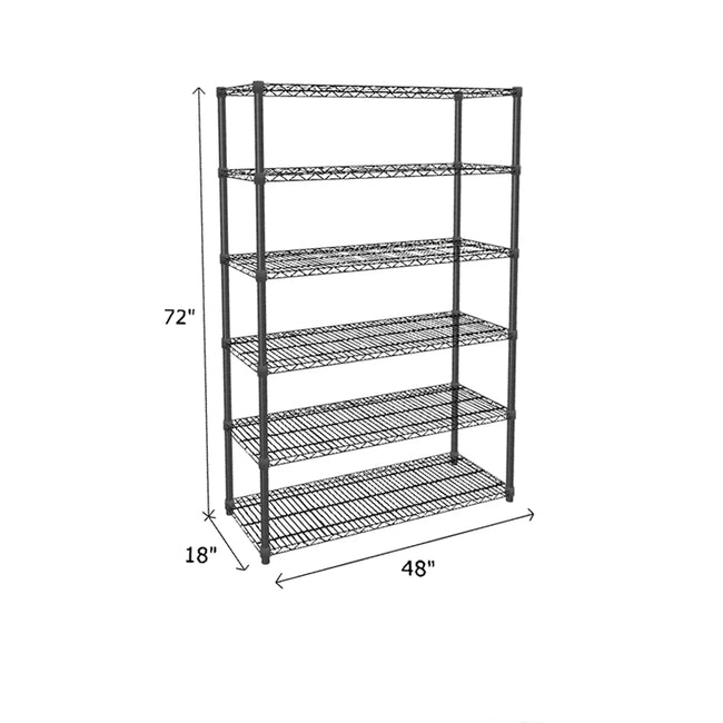 NSF Certified Black Wire Shelving Starter Unit