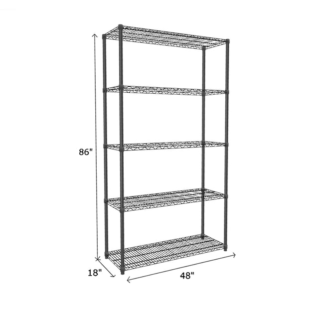 NSF Certified Black Wire Shelving Starter Unit