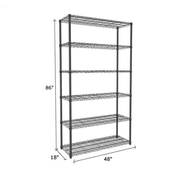 NSF Certified Black Wire Shelving Starter Unit