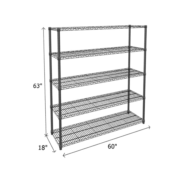 NSF Certified Black Wire Shelving Starter Unit