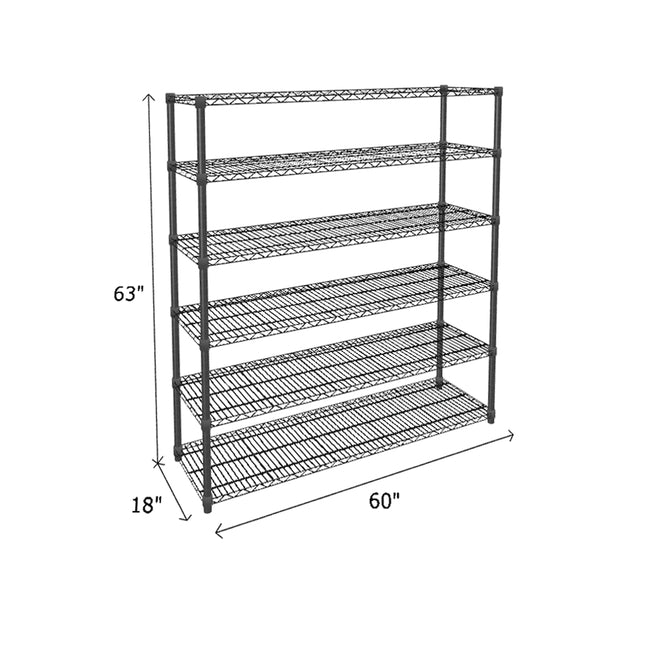 NSF Certified Black Wire Shelving Starter Unit