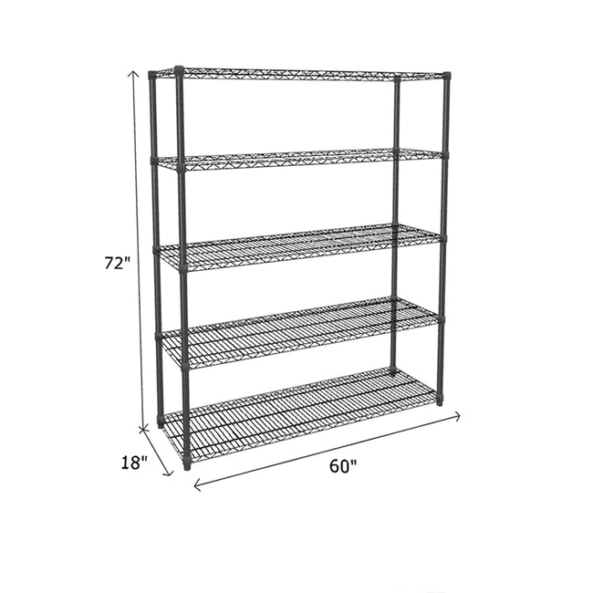 NSF Certified Black Wire Shelving Starter Unit