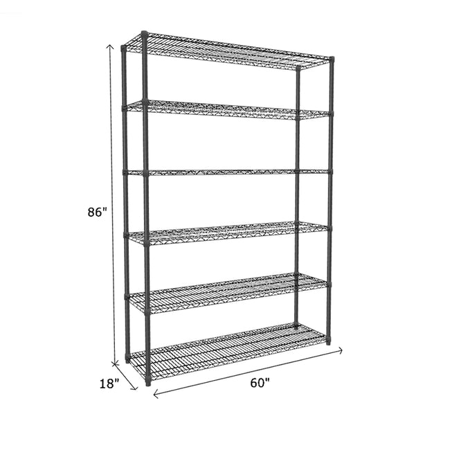 NSF Certified Black Wire Shelving Starter Unit