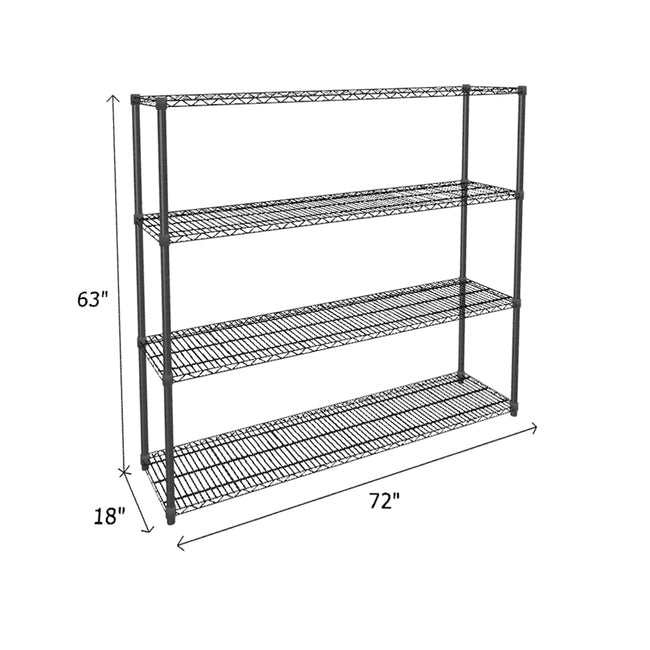 NSF Certified Black Wire Shelving Starter Unit