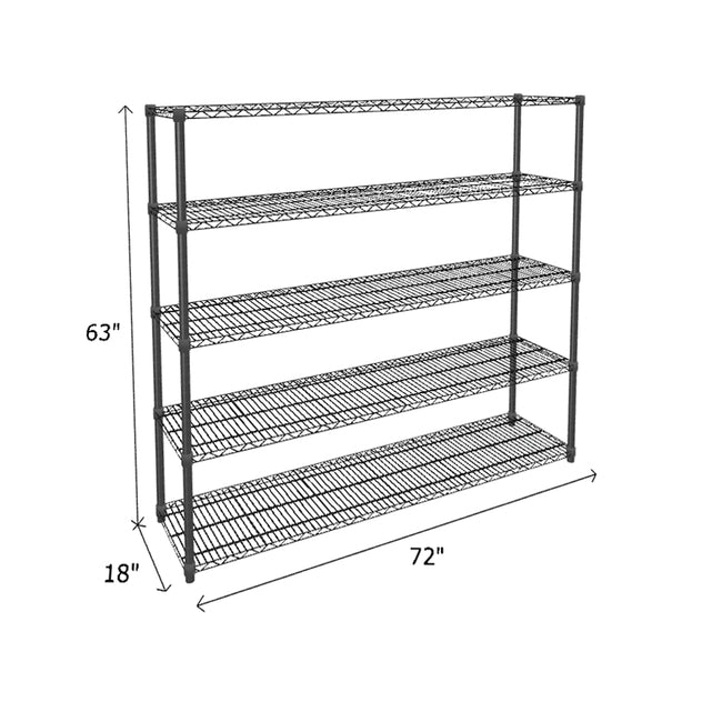 NSF Certified Black Wire Shelving Starter Unit