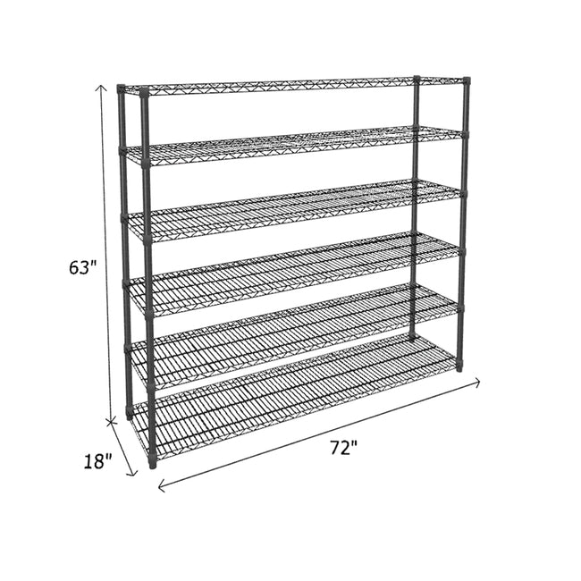 NSF Certified Black Wire Shelving Starter Unit