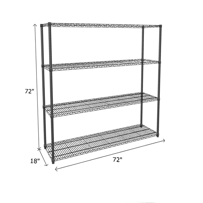 NSF Certified Black Wire Shelving Starter Unit