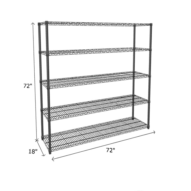 NSF Certified Black Wire Shelving Starter Unit