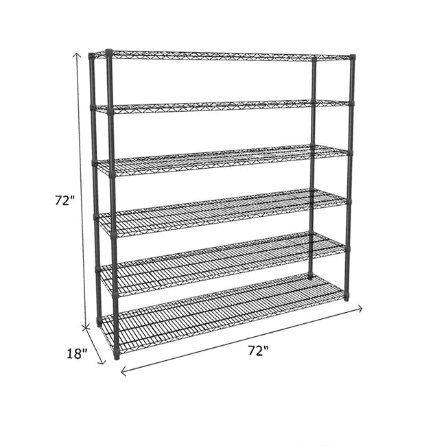 NSF Certified Black Wire Shelving Starter Unit