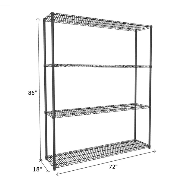 NSF Certified Black Wire Shelving Starter Unit