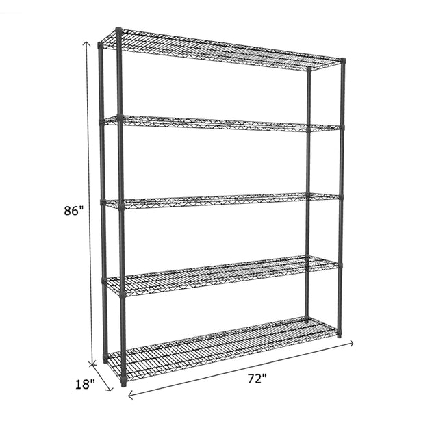 NSF Certified Black Wire Shelving Starter Unit