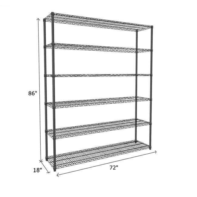 NSF Certified Black Wire Shelving Starter Unit