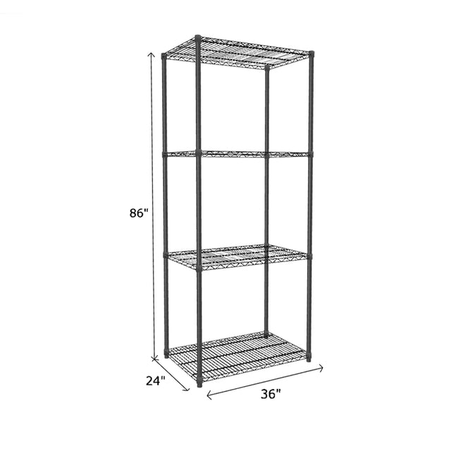 NSF Certified Black Wire Shelving Starter Unit