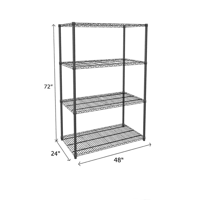 NSF Certified Black Wire Shelving Starter Unit