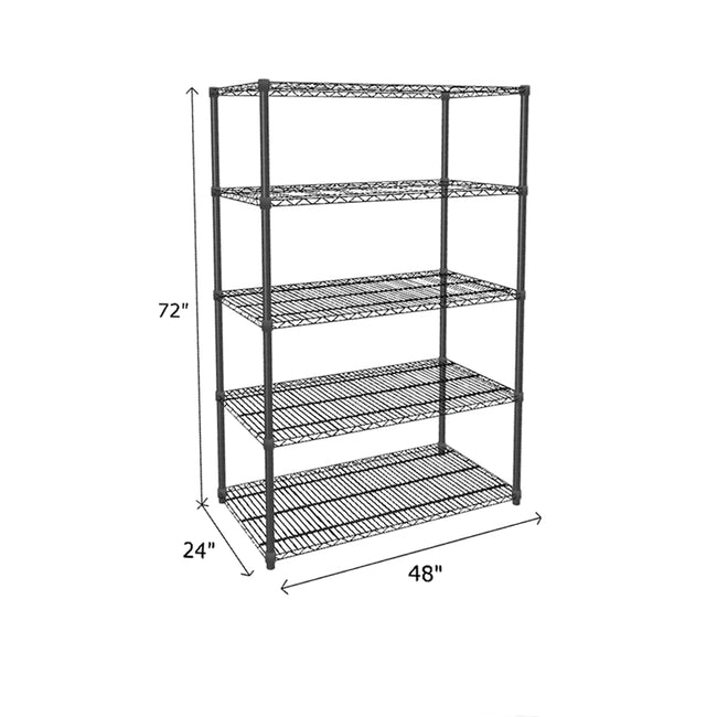 NSF Certified Black Wire Shelving Starter Unit