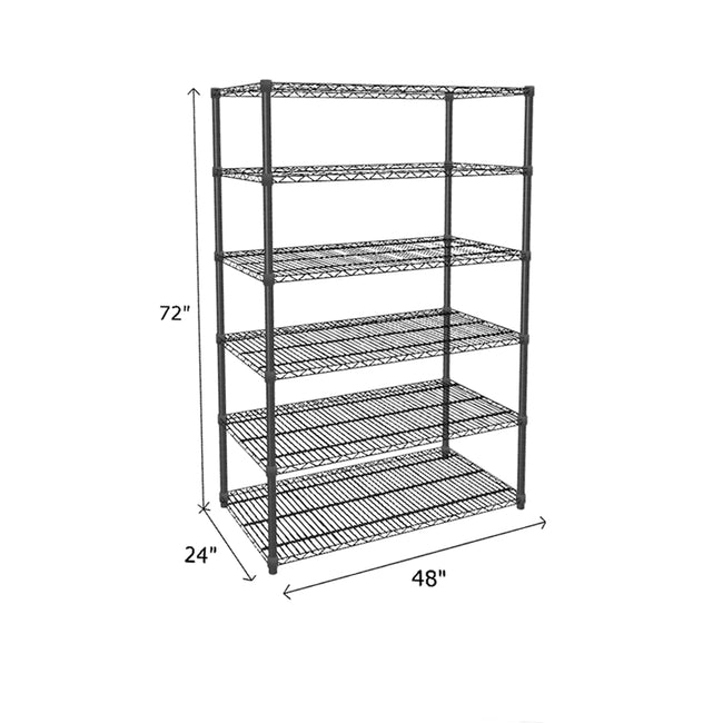 NSF Certified Black Wire Shelving Starter Unit