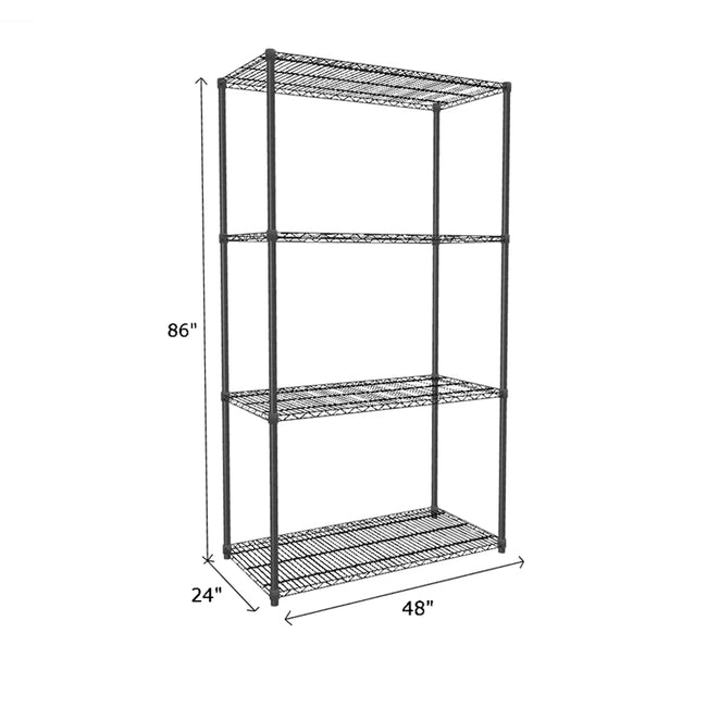 NSF Certified Black Wire Shelving Starter Unit