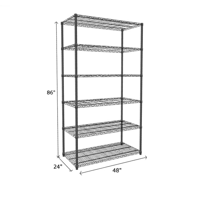 NSF Certified Black Wire Shelving Starter Unit