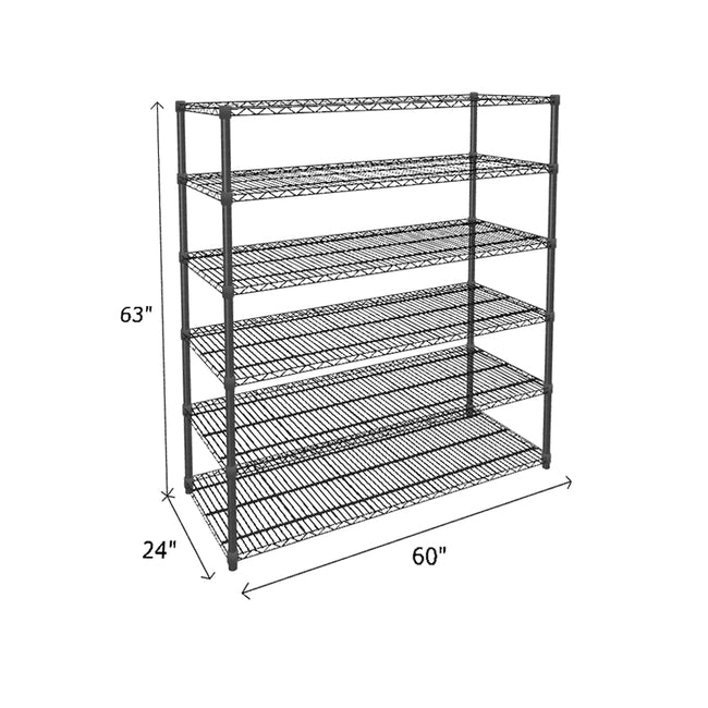 NSF Certified Black Wire Shelving Starter Unit