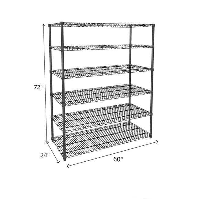 NSF Certified Black Wire Shelving Starter Unit