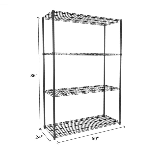 NSF Certified Black Wire Shelving Starter Unit