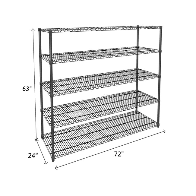 NSF Certified Black Wire Shelving Starter Unit