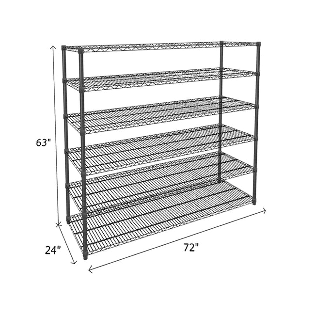 NSF Certified Black Wire Shelving Starter Unit