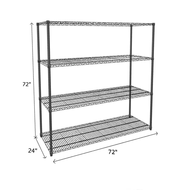 NSF Certified Black Wire Shelving Starter Unit