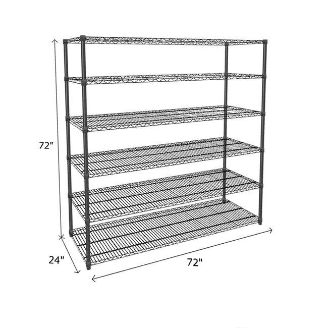 NSF Certified Black Wire Shelving Starter Unit