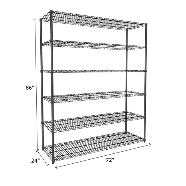 NSF Certified Black Wire Shelving Starter Unit