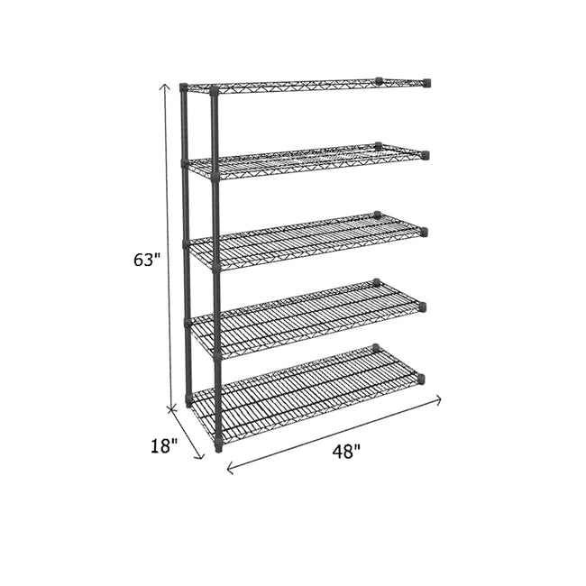 NSF Certified Black Wire Shelving Add-On Unit