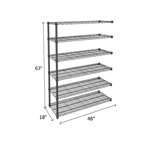 NSF Certified Black Wire Shelving Add-On Unit