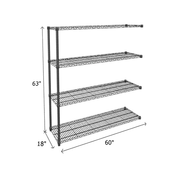 NSF Certified Black Wire Shelving Add-On Unit