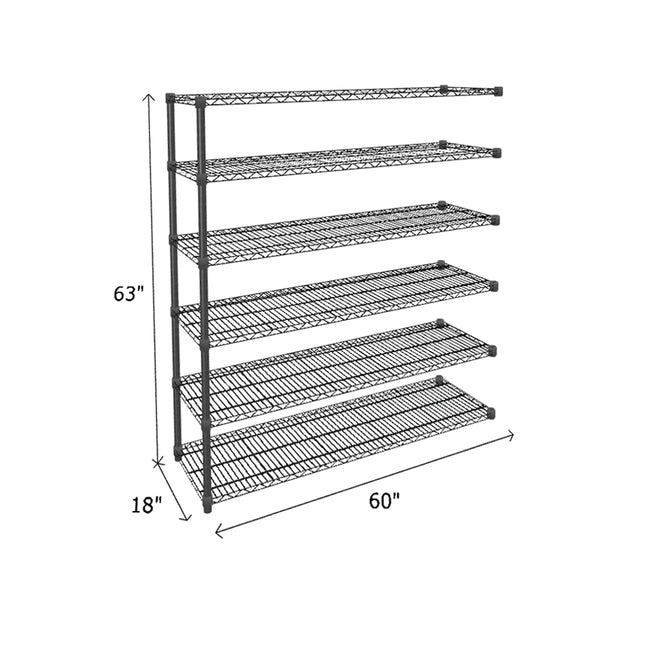 NSF Certified Black Wire Shelving Add-On Unit